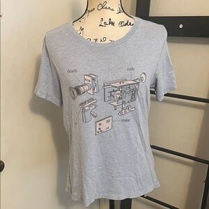 Death Cab For Cutie Band Music Blue Graphic Pullover Gray T-Shirt Concert